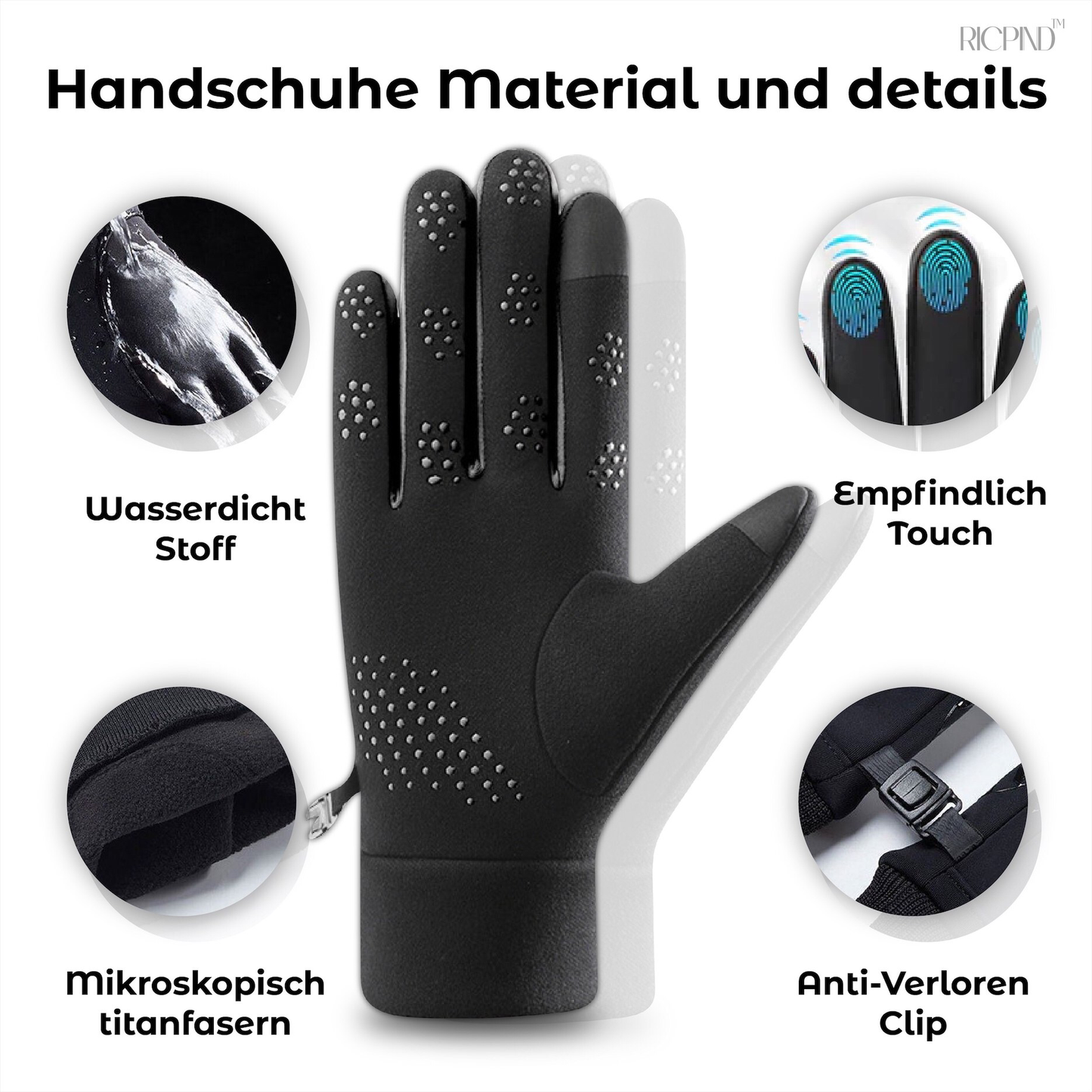 RICPIND Titan Ionisiert Fern Infrarot Therapie ArthritisRelief Handschuhe