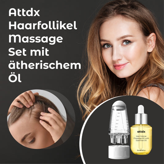 ATTDX Haarfollikel Massage Set mit ätherischem Öl