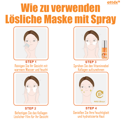 ATTDX Kollagen Löslich Antialterung Maske mit Spray