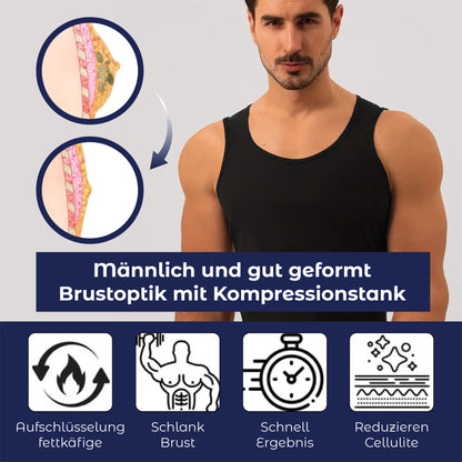 RICPIND Herren Brust Gynäkomastie Kompressions-Tanktop