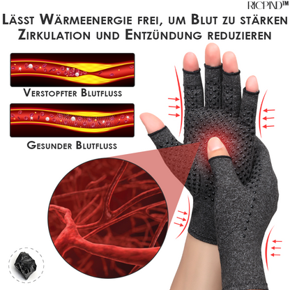 RICPIND Nervenentlastung Karpaltunnel Anti-Arthritis Kompression Fingerlose Handschuhe