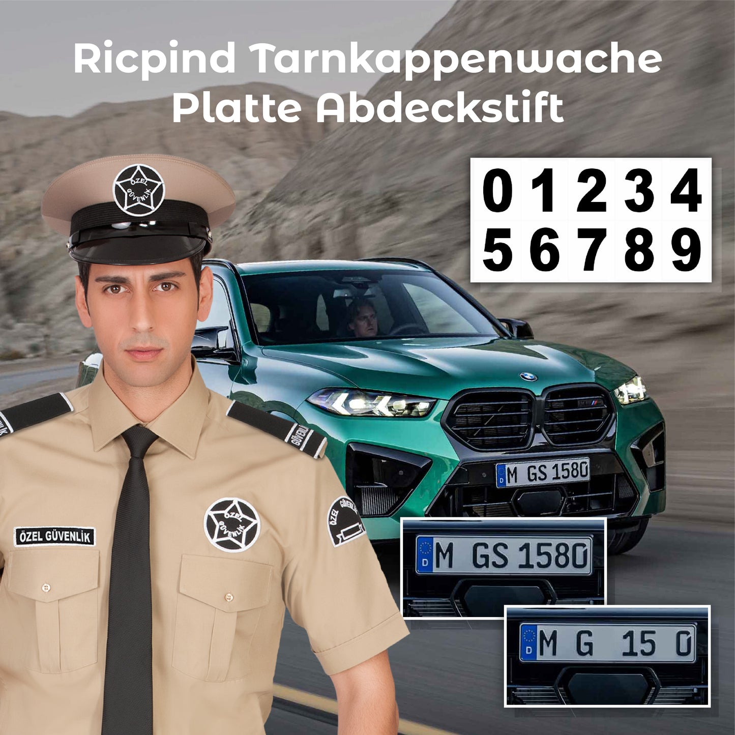 RICPIND Tarnkappenwache Platte Abdeckstift