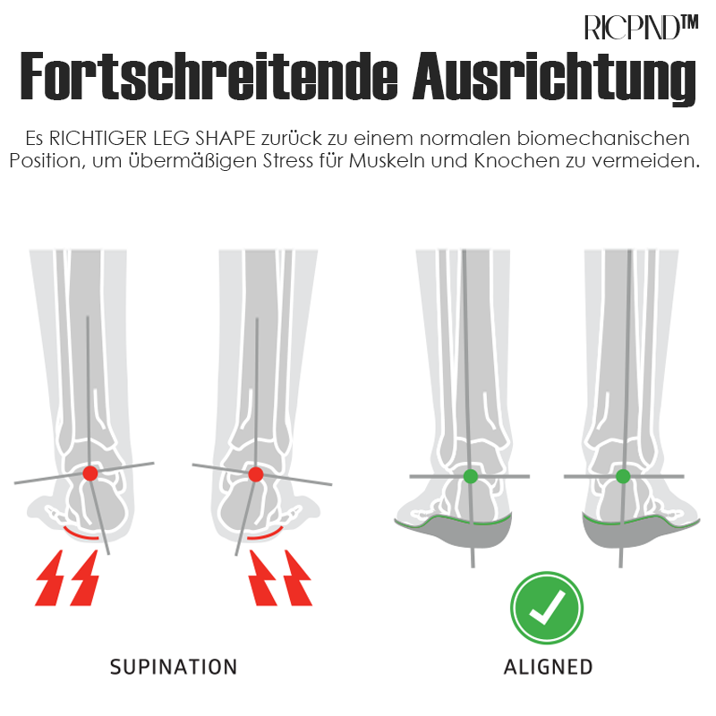 RICPIND HalbBogen Beinstütze Pro Einlegesohle