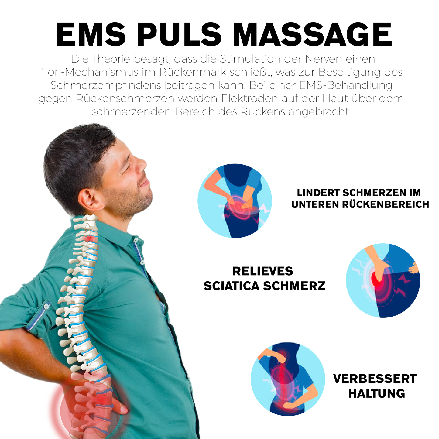 Ricpind EMS AnschwellenReduzieren EntgiftungTherapeutische Massagegerät