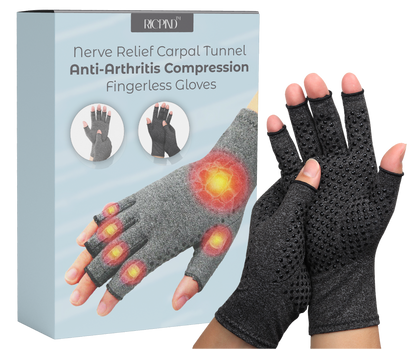 RICPIND Nervenentlastung Karpaltunnel Anti-Arthritis Kompression Fingerlose Handschuhe