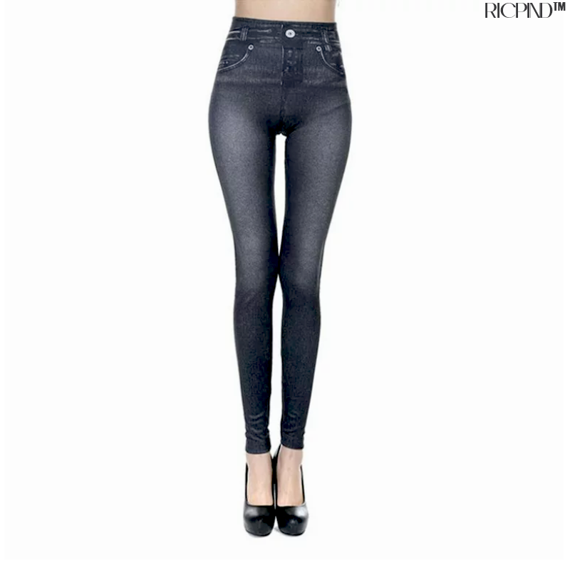 RICPIND Thermisches Vlies Warme Jeggings aus Denim