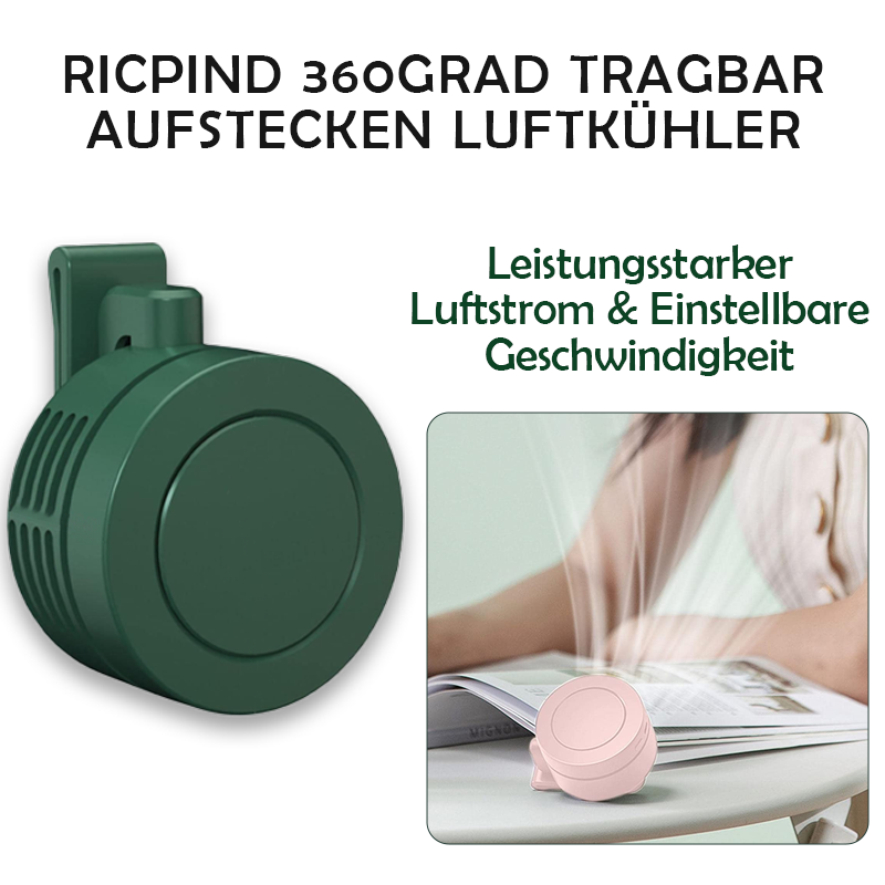 Ricpind 360Grad tragbar Aufstecken Luftkühler