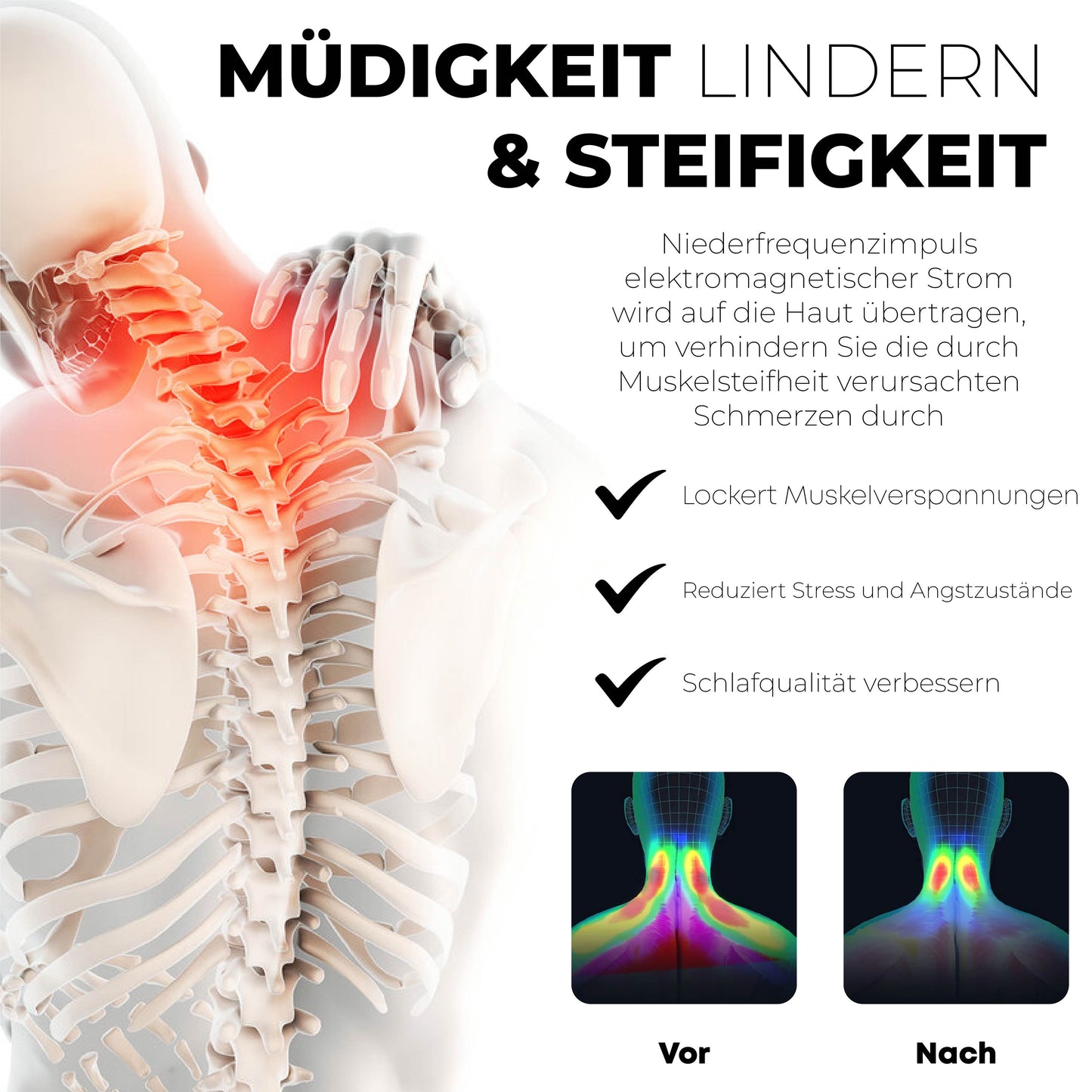 RICPIND Rotlicht Lymphpflege Nacken Gerät